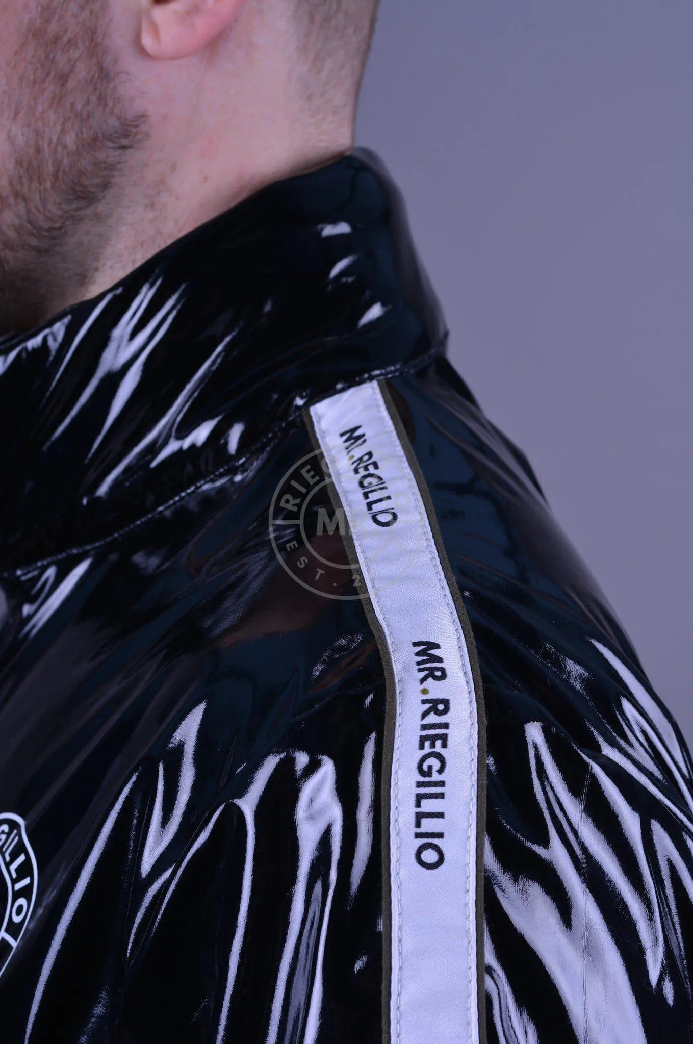 PVC Tracksuit Jacket - Logo Trim