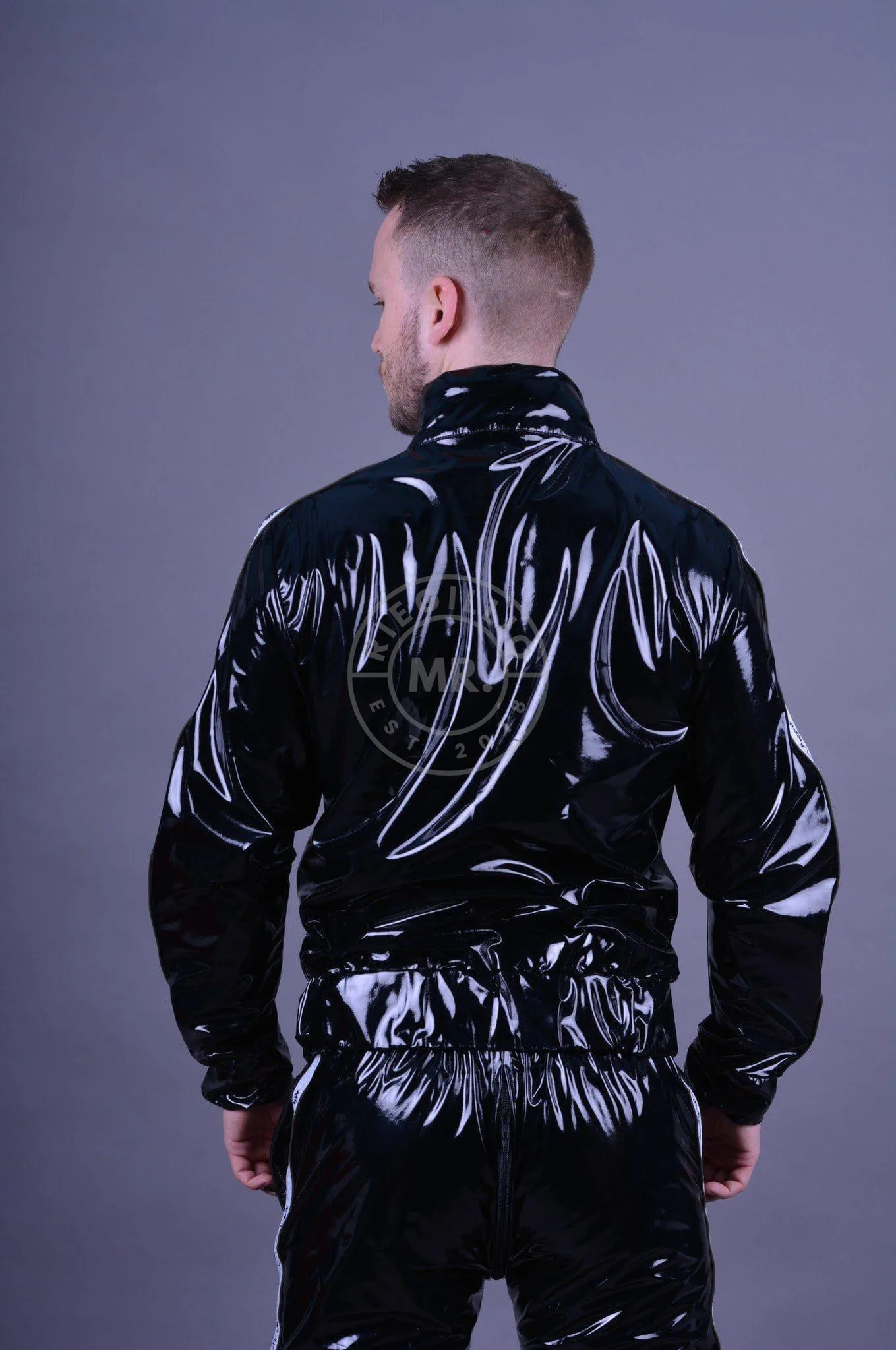 PVC Tracksuit Jacket - Logo Trim