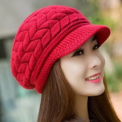 Rabbit Fur Autumn And Winter Casual Warm Knitted Winter Beanie