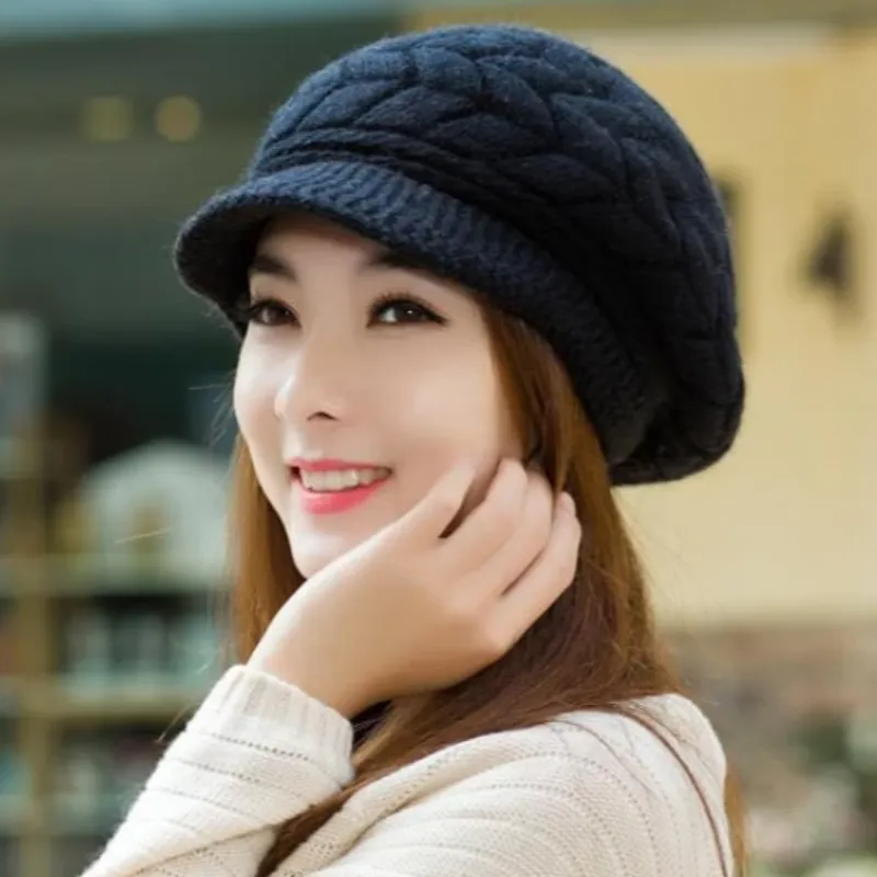 Rabbit Fur Autumn And Winter Casual Warm Knitted Winter Beanie