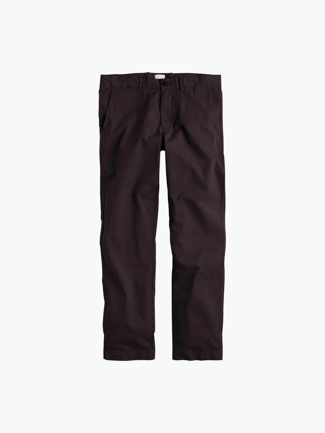 Regular Fit Cotton Blend Garment Washed Chino Pants Eggplant