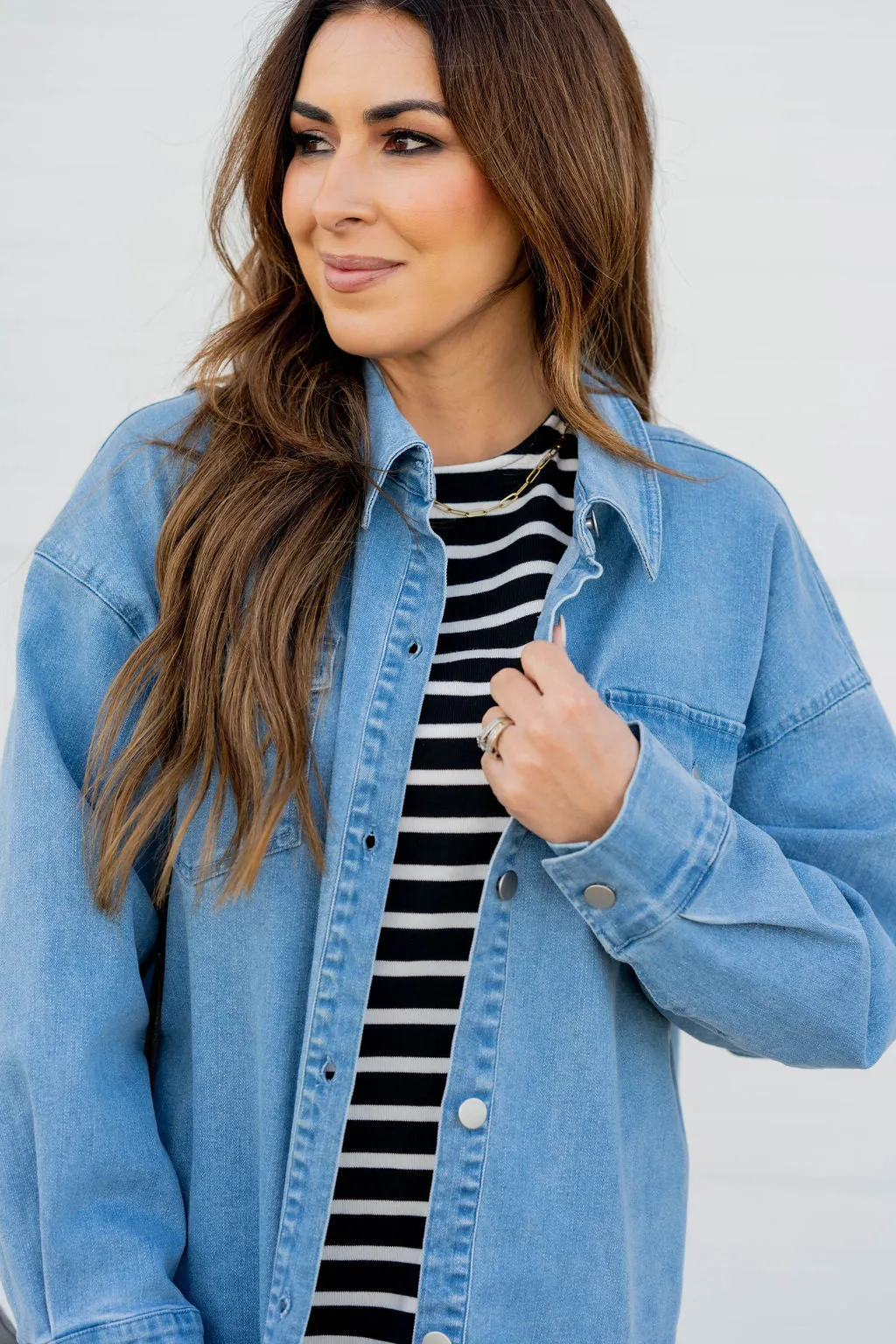 Relaxed Denim Shacket