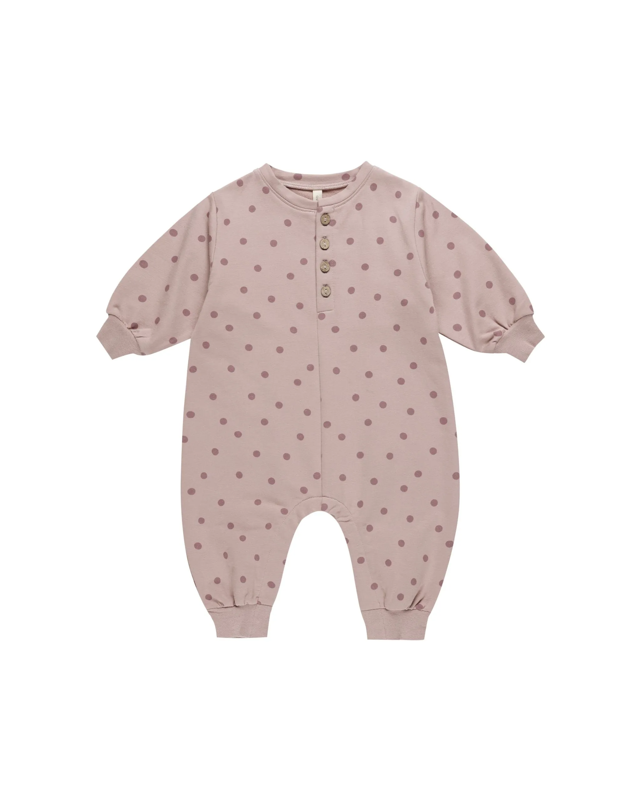 Relaxed Fleece Jumpsuit | Polka Dots