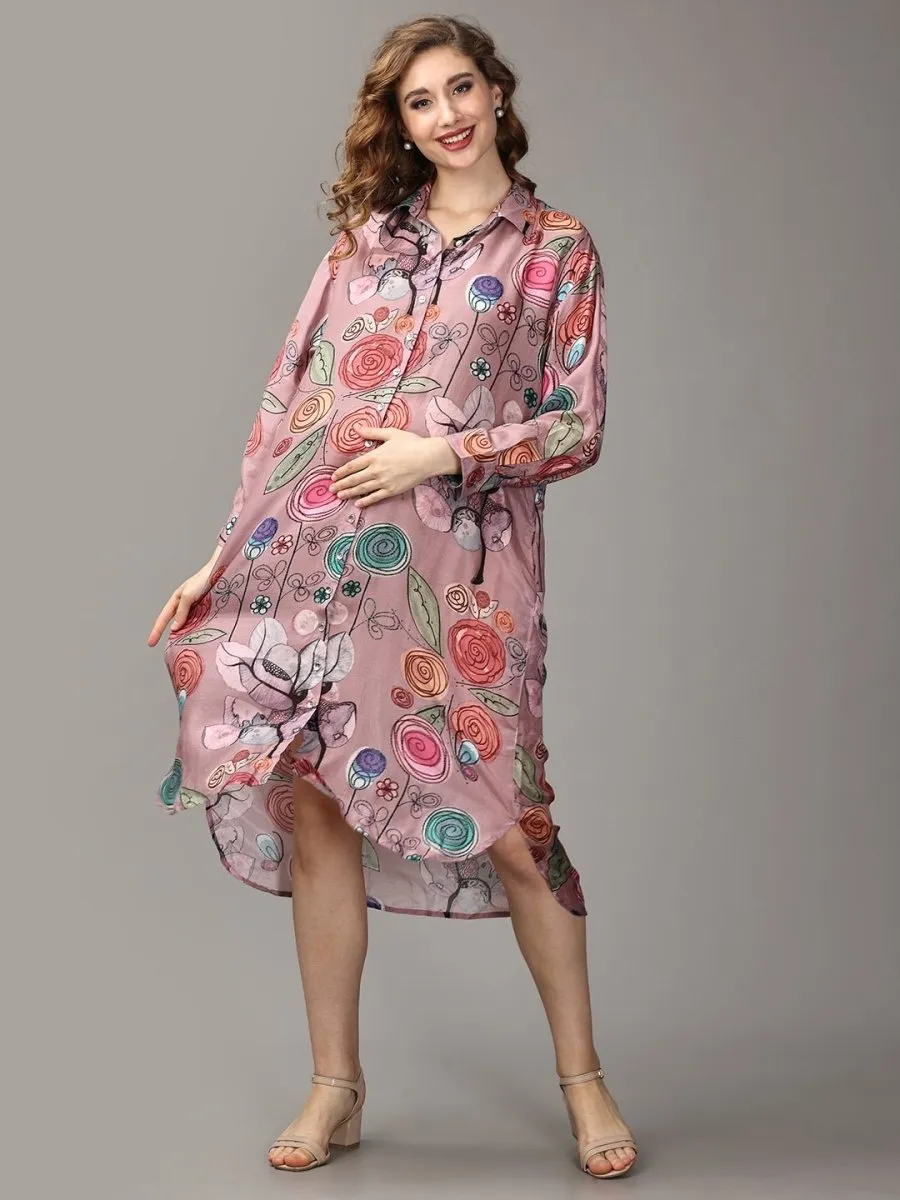 Rozz A Day Maternity and Nursing Oversized Shirt Dress