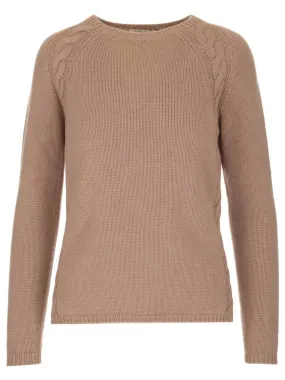 'S Max Mara Crewneck Cable Knit Pullover