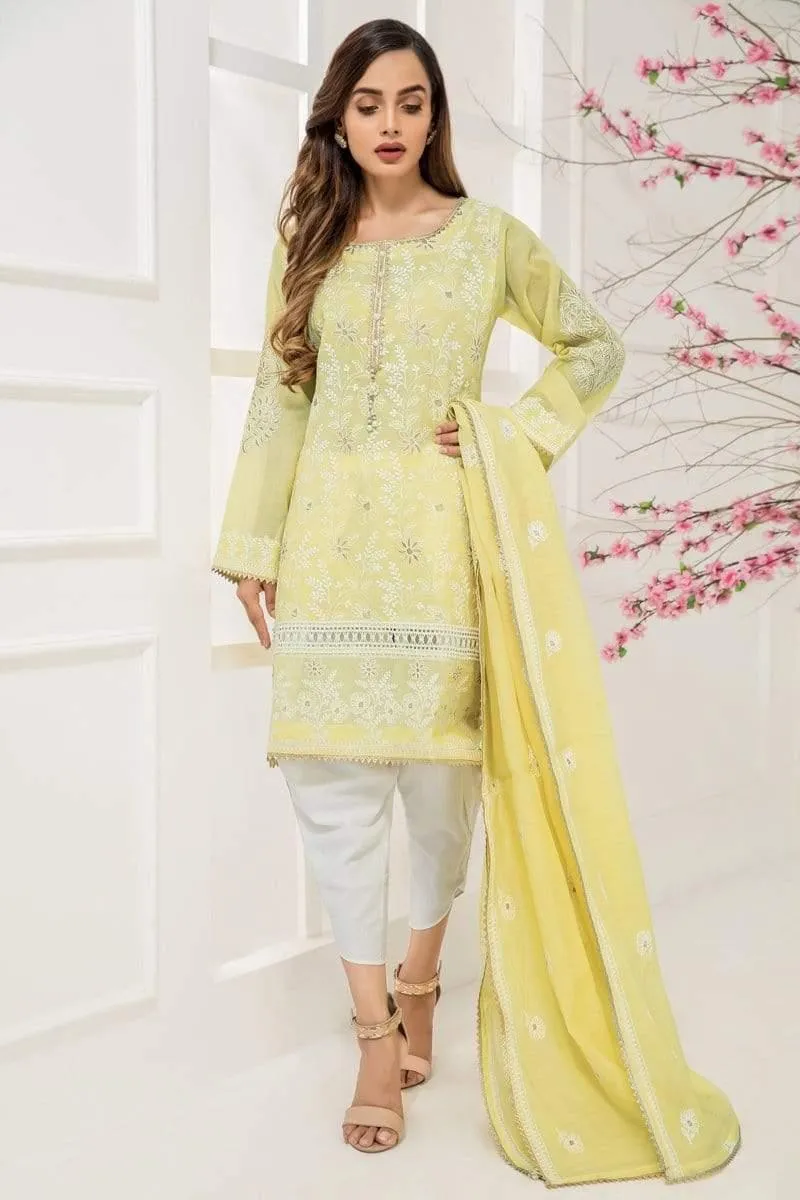 Sadia Aamir - Yellow Bumblebee - SA-LP33 - Embroidery - 1 Piece