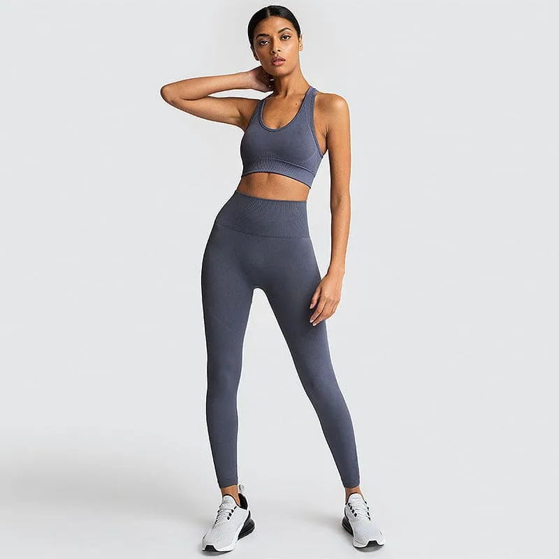 Seamless Racerback Sports Bra & High Stretch Leggings Set