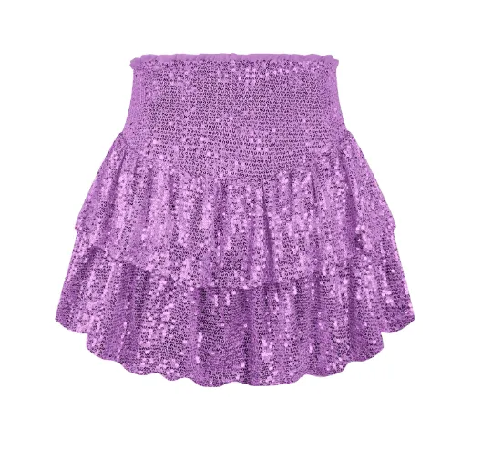 Sequin Tiered Ruffle Rara Skirt