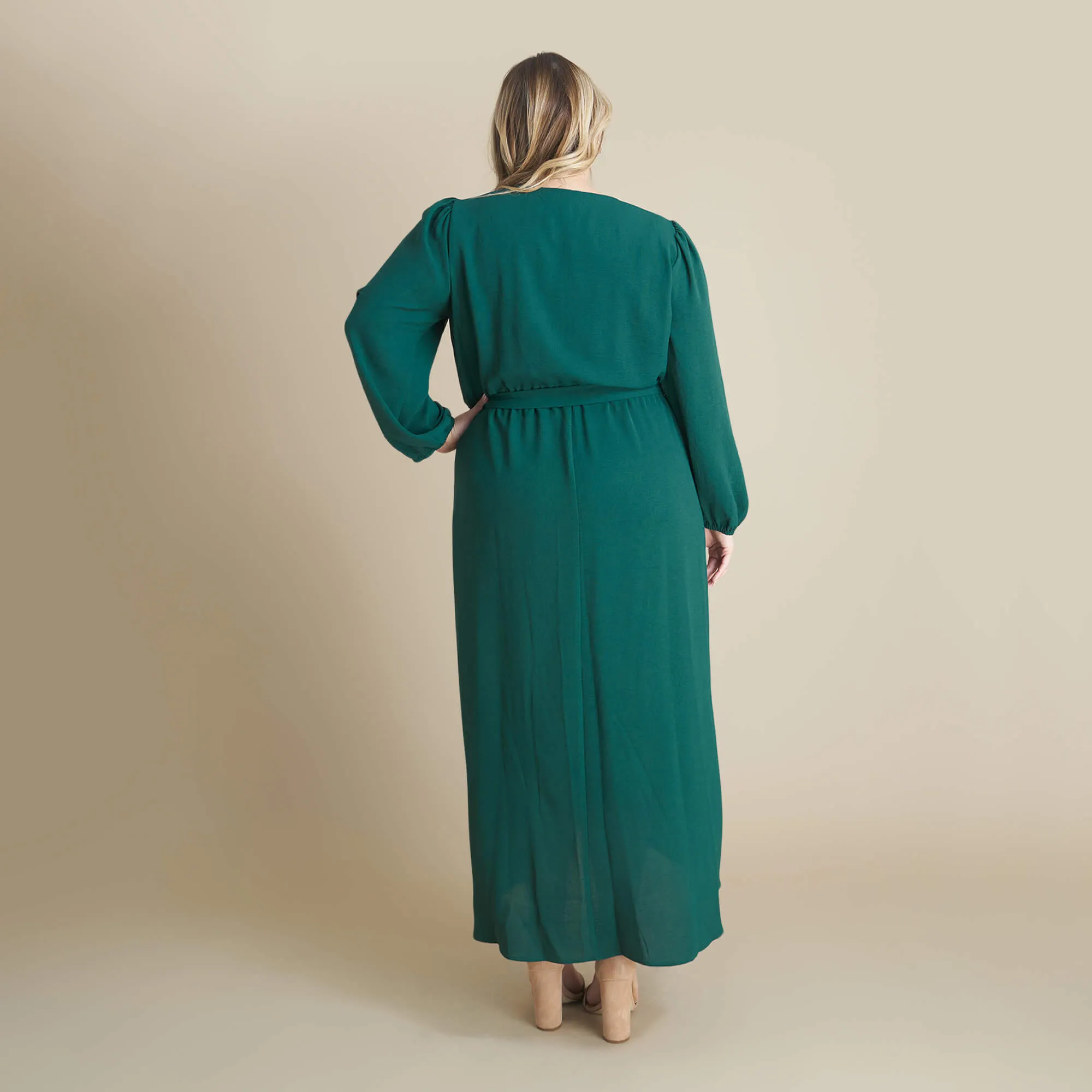 Shannon Hunter Green Maxi Wrap Dress