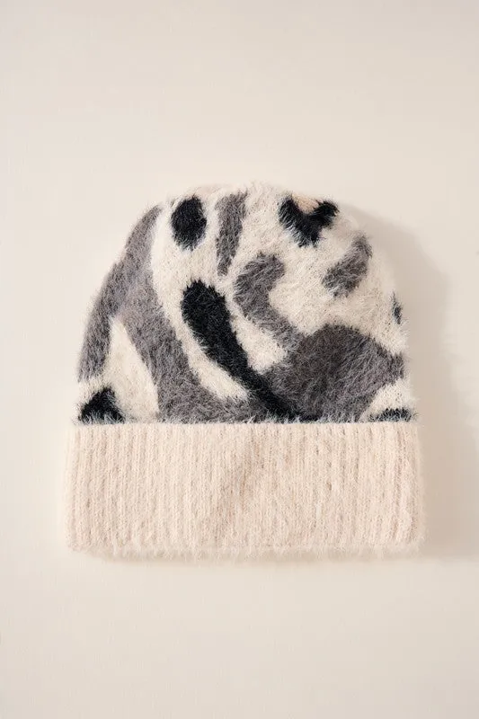 Silvia Camo Fluff Beanie