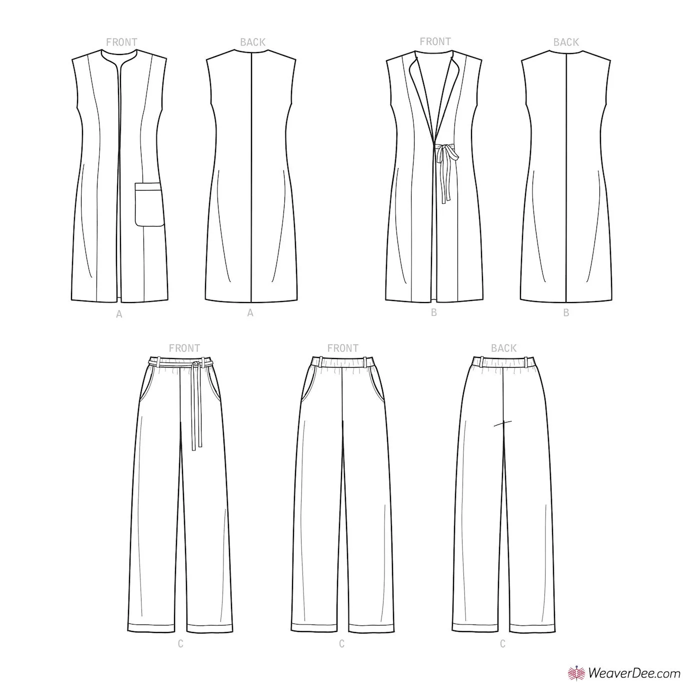 Simplicity Pattern S9184 Misses' & Women's Vest & Pants