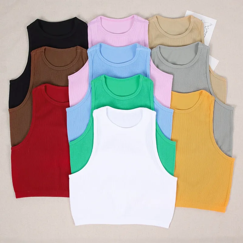 Sleeveless Yoga Shirts Knitted Vest