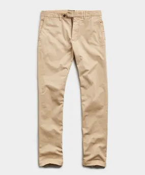 Slim Fit Tab Front Stretch Chino in Khaki