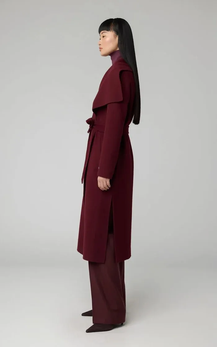 SOIA&KYO BRITTA - Straight-Fit Double Face Wool Coat With Belt