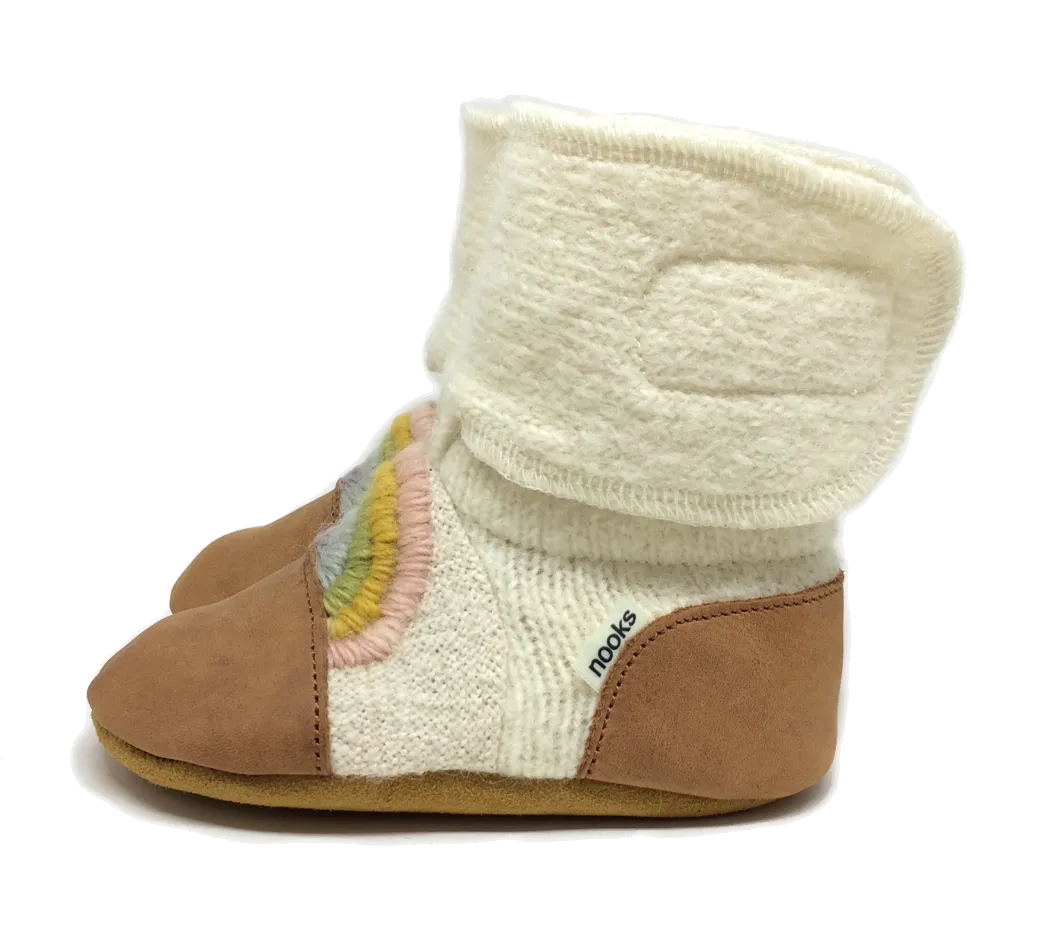 Springbow Embroidered Felted Wool Booties