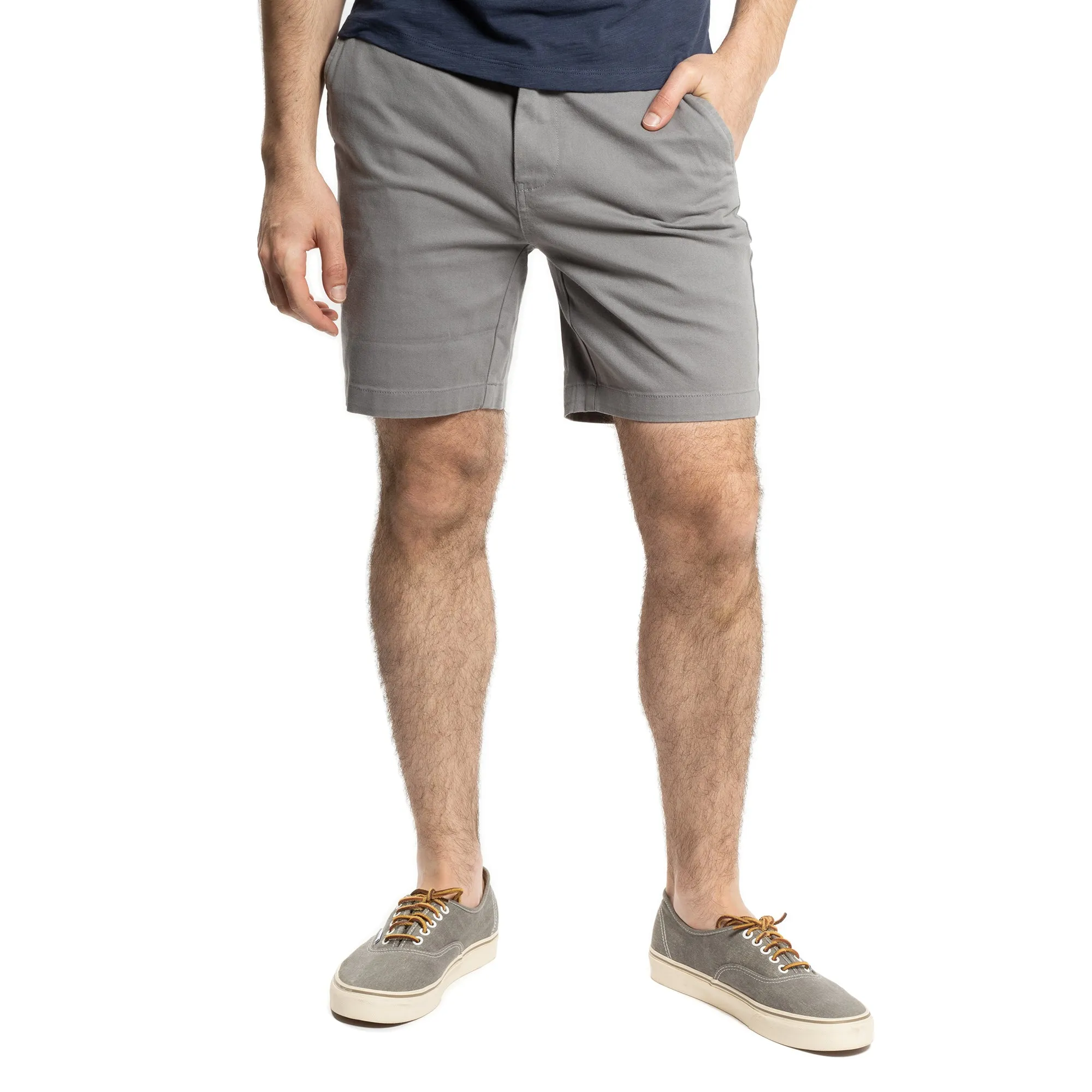 Stretch Chino Shorts - Grey