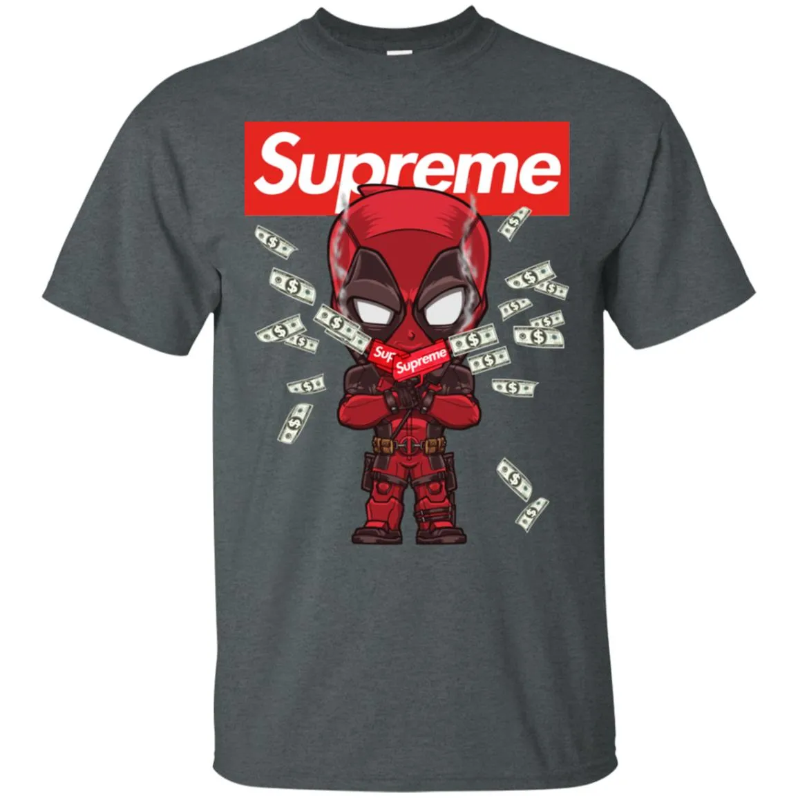 Supreme Deadpool Funny T-shirt Men Cotton T-Shirt