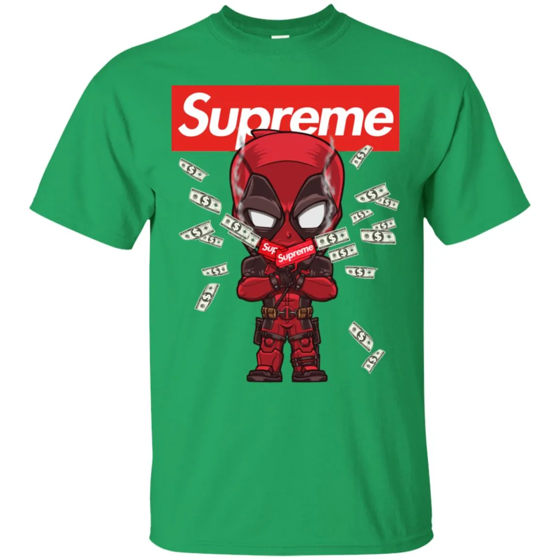 Supreme Deadpool Funny T-shirt Men Cotton T-Shirt