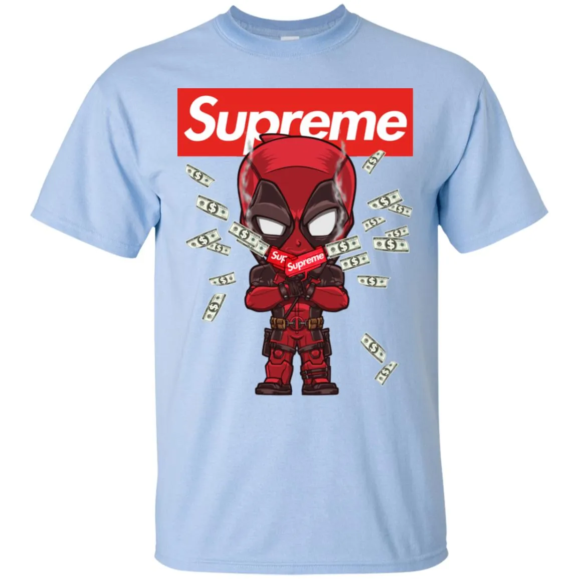 Supreme Deadpool Funny T-shirt Men Cotton T-Shirt