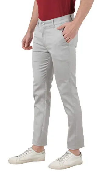 TAHVO Men's Cotton Chinos Textured Trouser