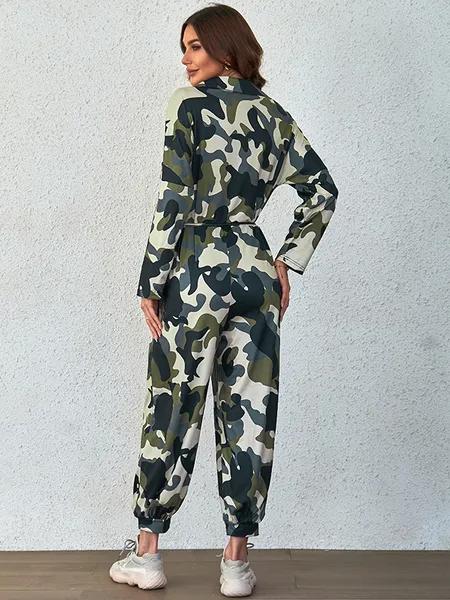 TEEK - Camo Catch Pocketed Jumpsuit