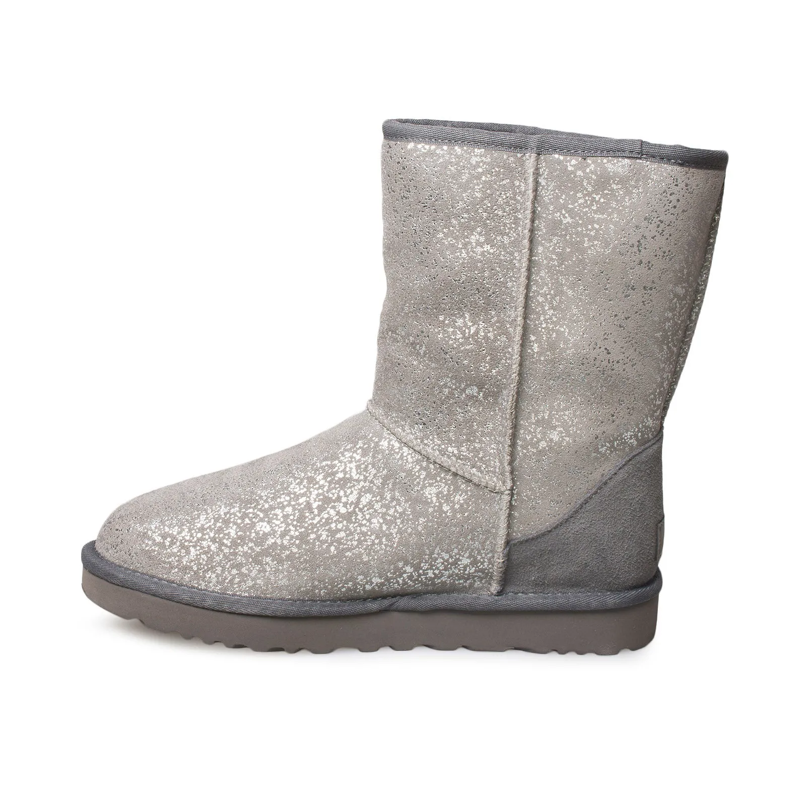 UGG Classic Short Foil Glam Grey Boots - Women's