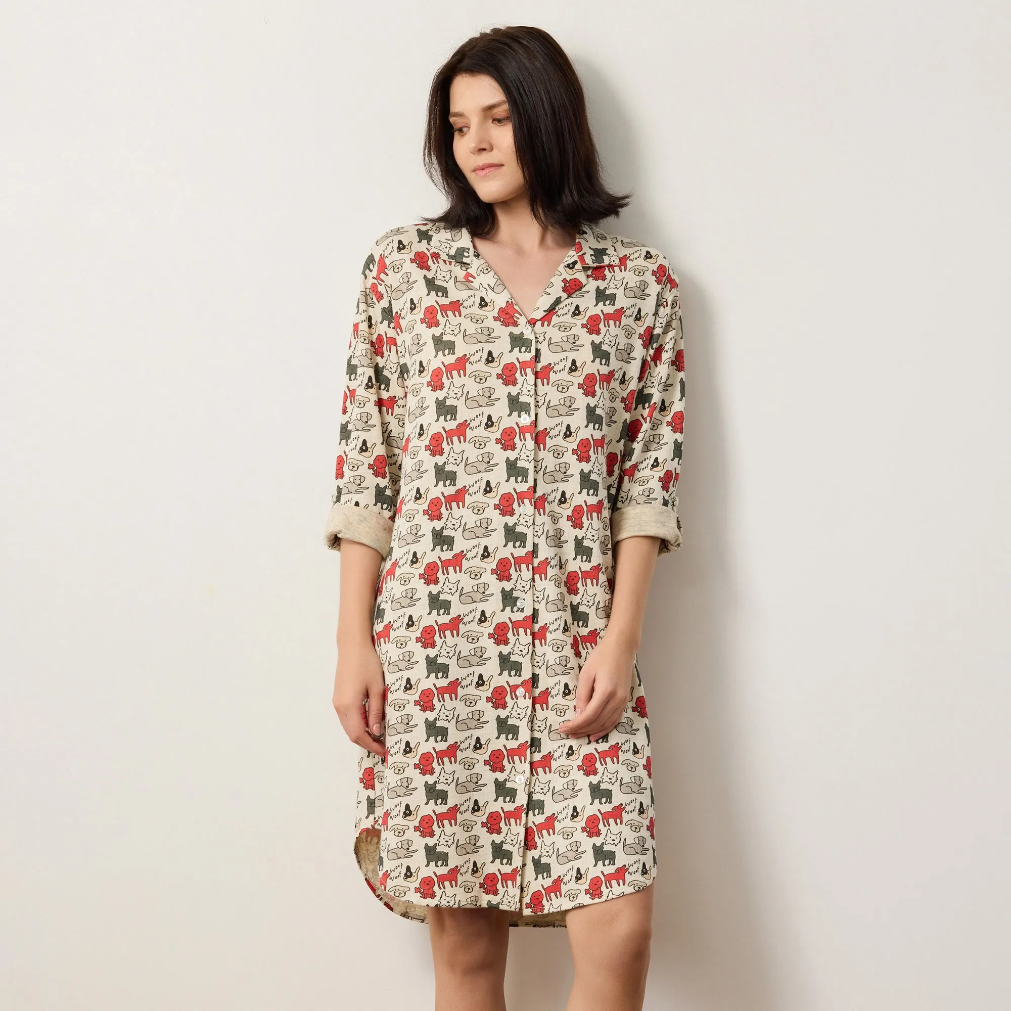 Underdog® x Andrea Caceres Button-Down Dress