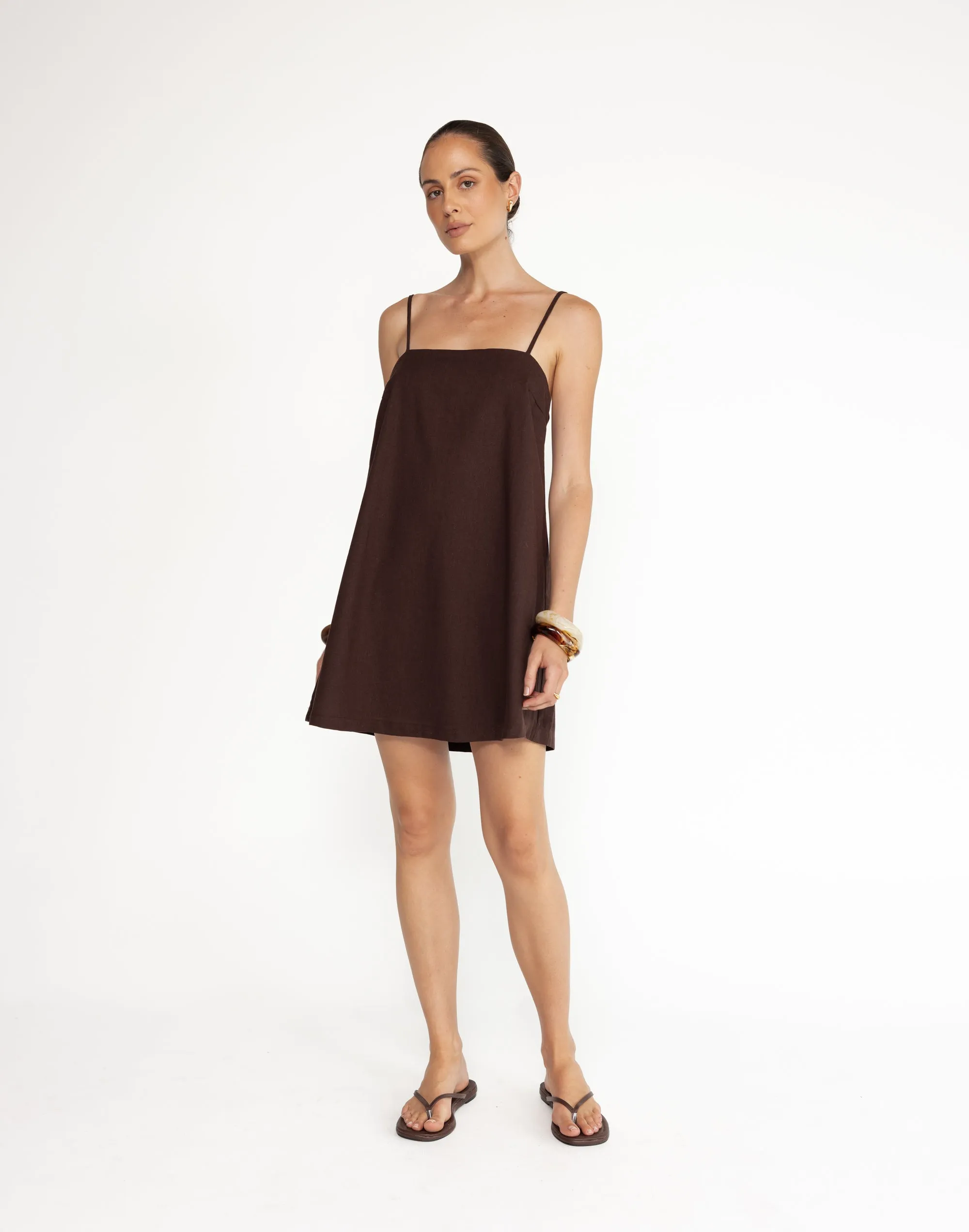 Valerie Mini Dress (Chocolate)