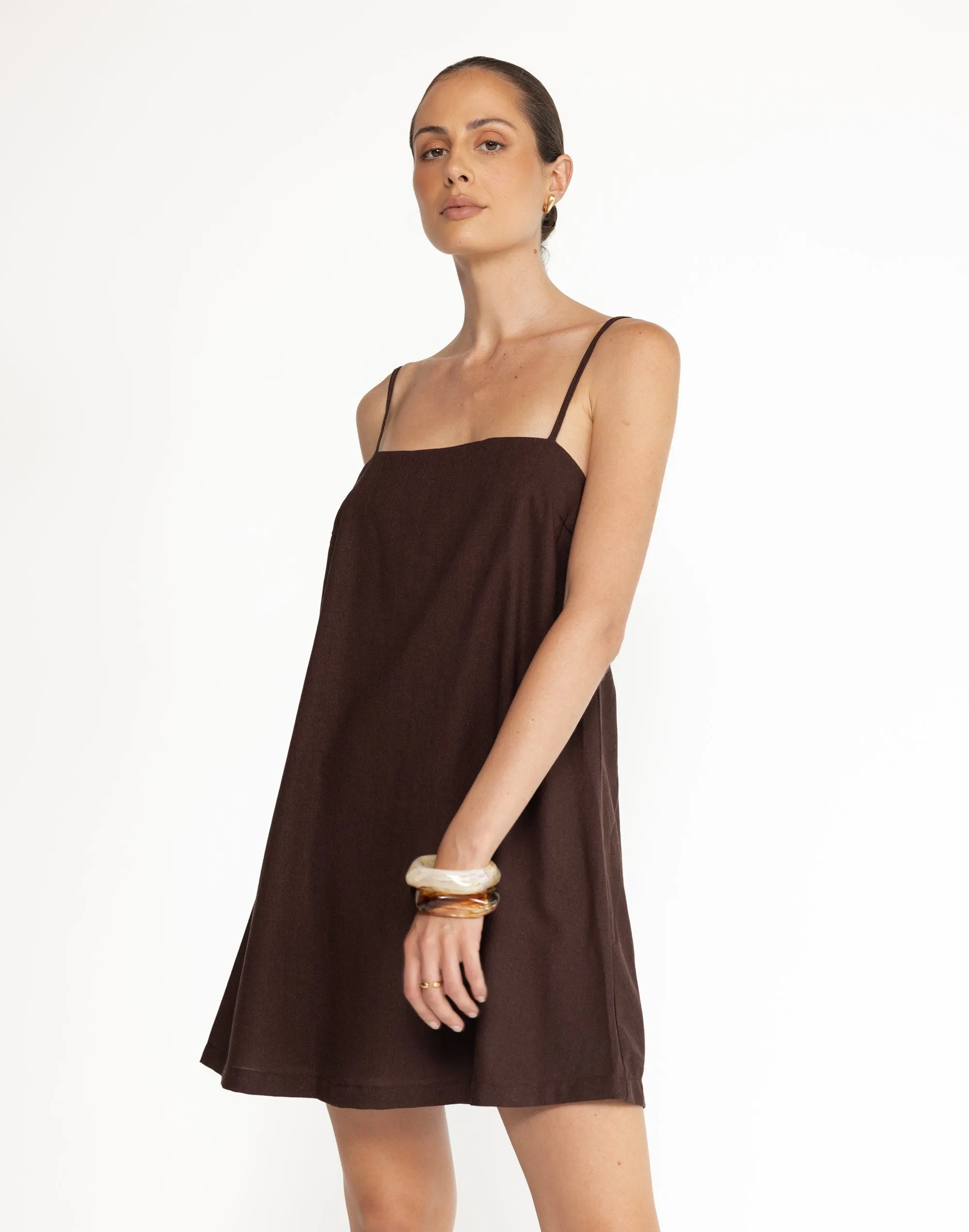 Valerie Mini Dress (Chocolate)