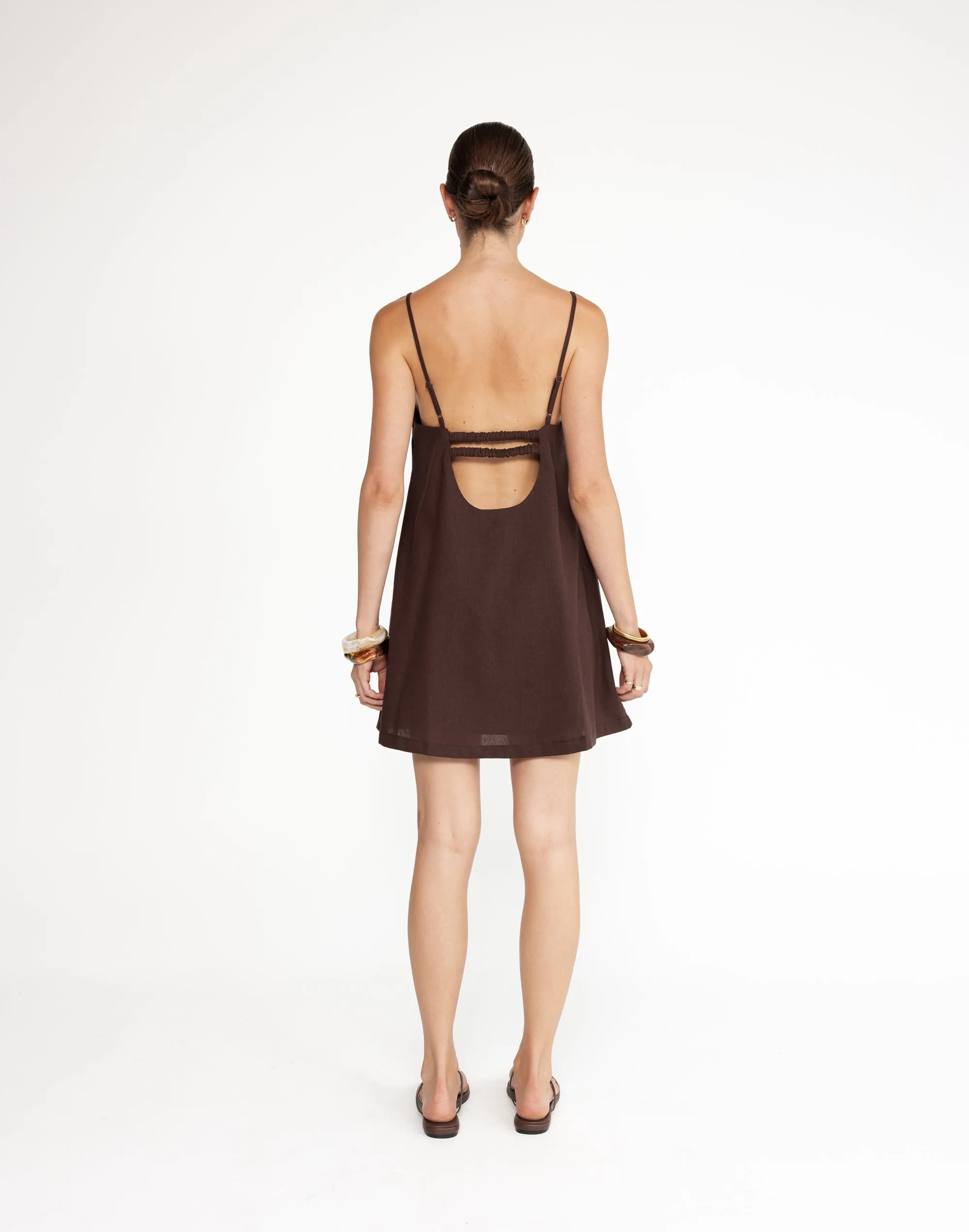 Valerie Mini Dress (Chocolate)