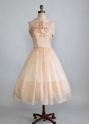 Vintage 1950s Sorbonne Silk Organza Dress