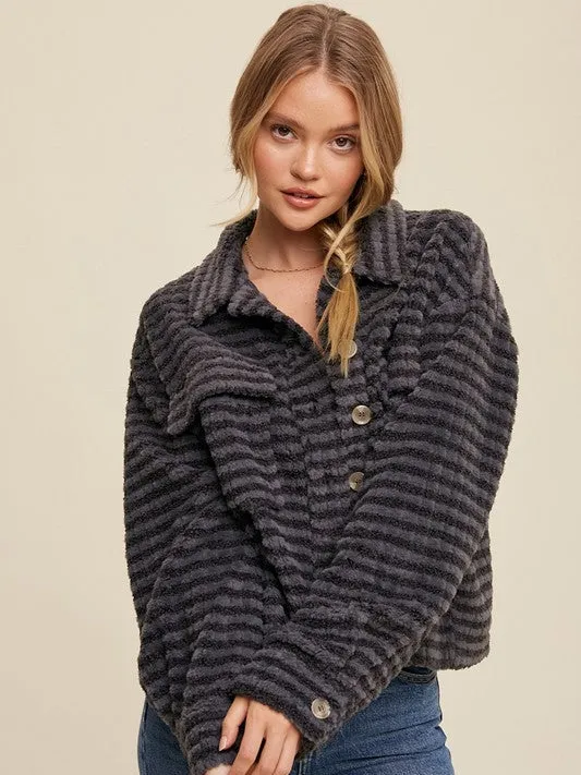 Warm and Fuzzy Plaid Fleece Shacket