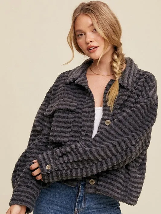 Warm and Fuzzy Plaid Fleece Shacket