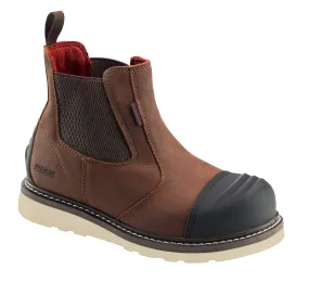 Wedge Brown Carbon Toe EH WP 6" Chelsea Work Boot