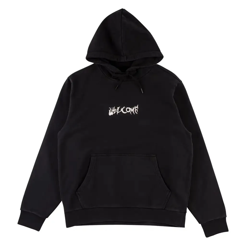 Welcome Light and Easy Patch Pullover Hoodie Black