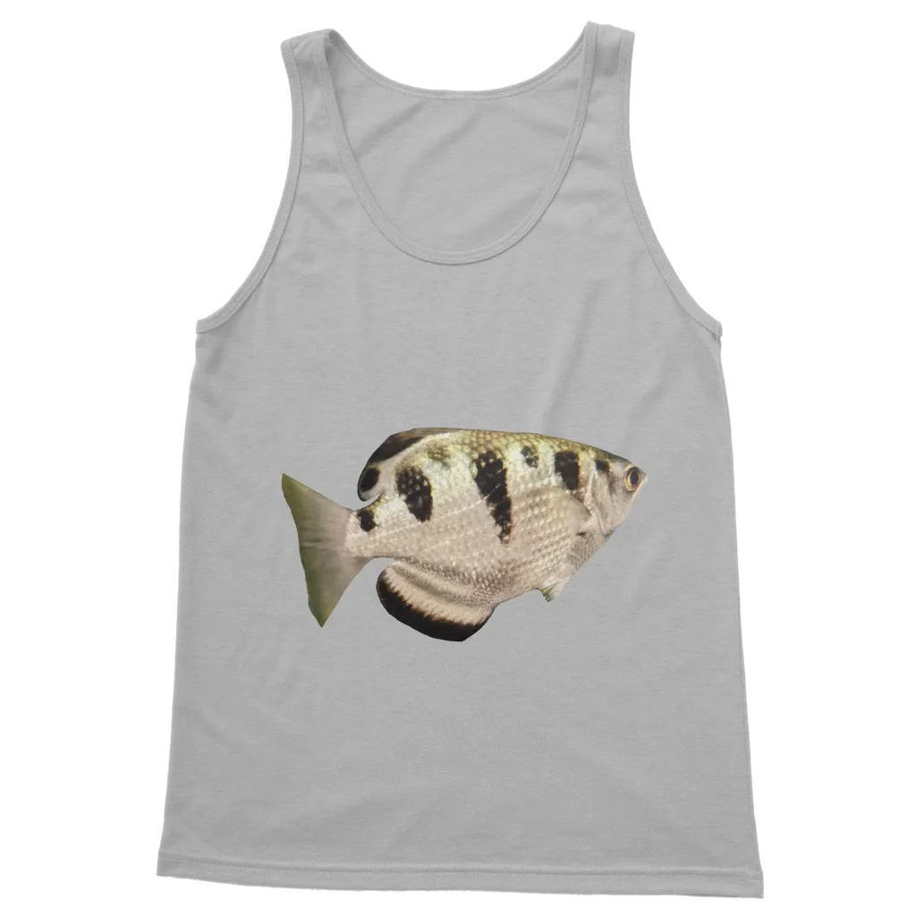 White Black Fish Classic Adult Vest Top