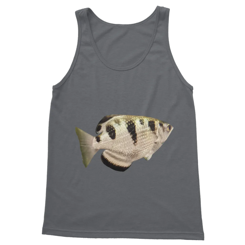 White Black Fish Classic Adult Vest Top