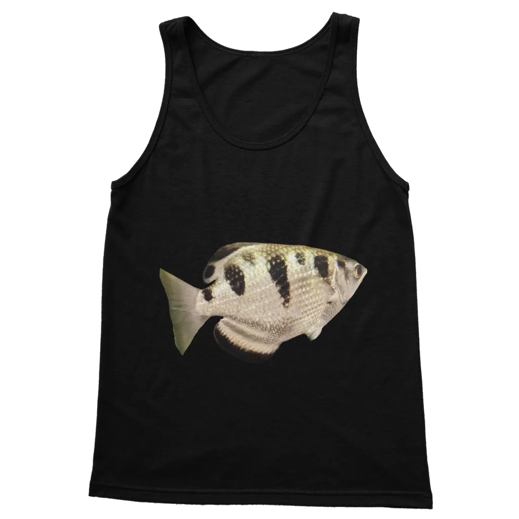 White Black Fish Classic Adult Vest Top