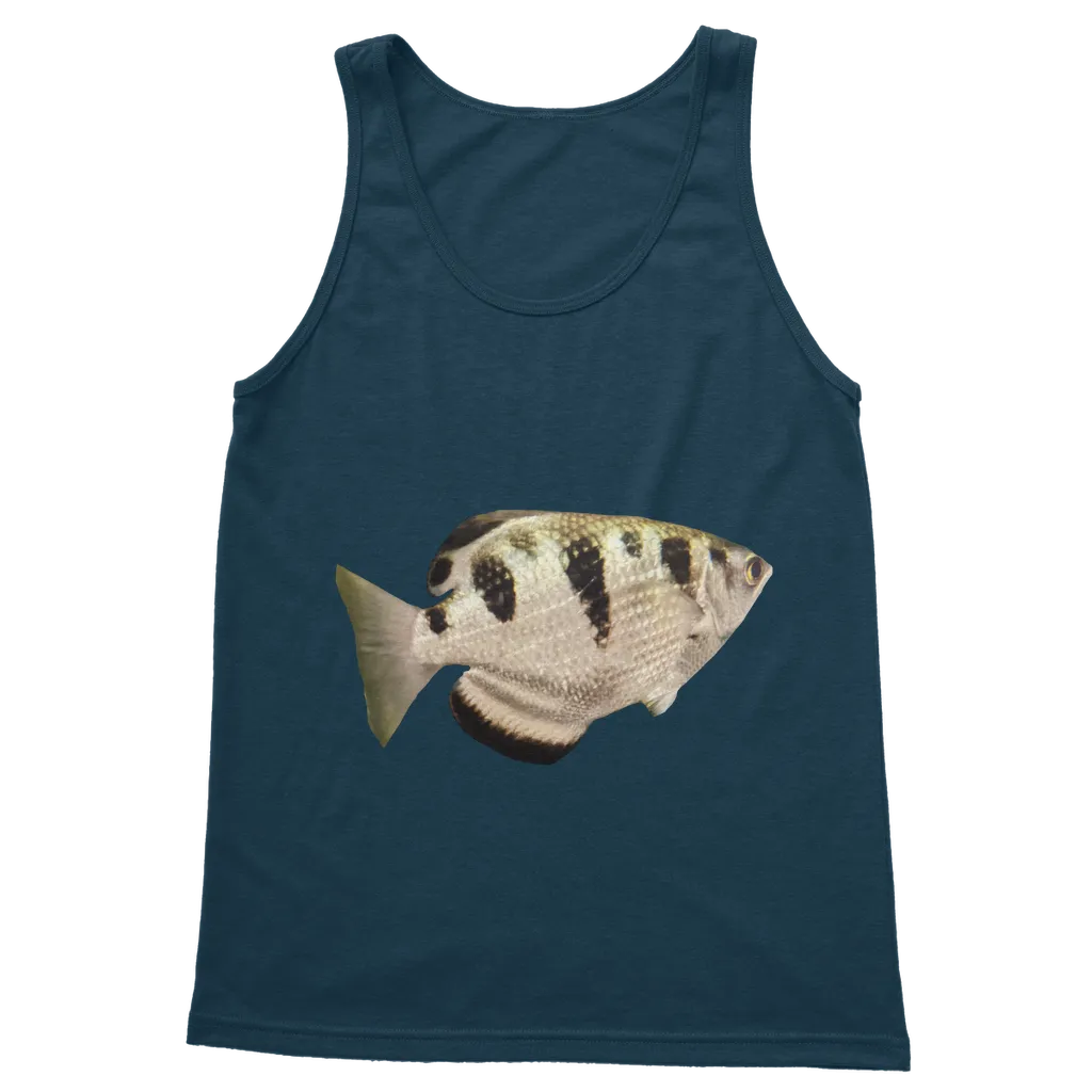 White Black Fish Classic Adult Vest Top