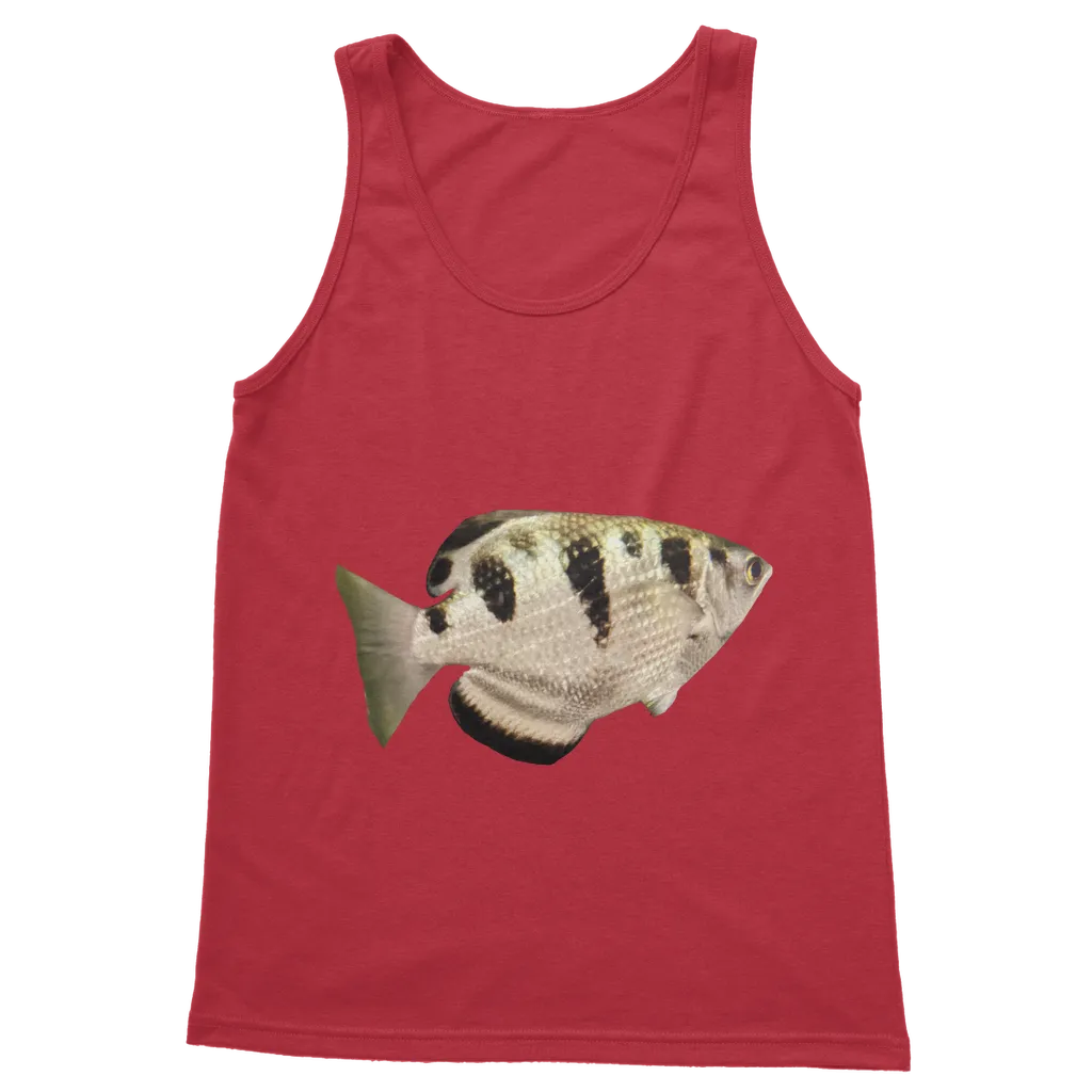 White Black Fish Classic Adult Vest Top